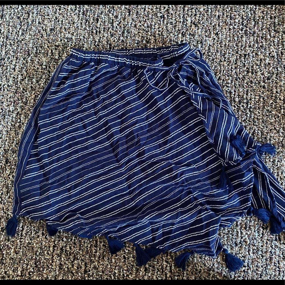 Blue tie skirt
